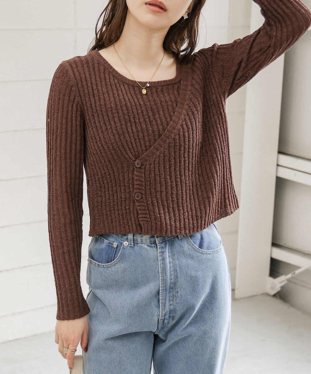 【公式サイト限定価格】layered design knit top