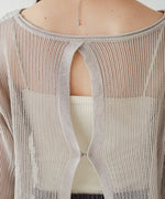 バックデザインメッシュニットトップス