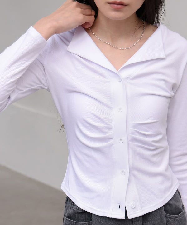 フロントギャザーデザインカットソー