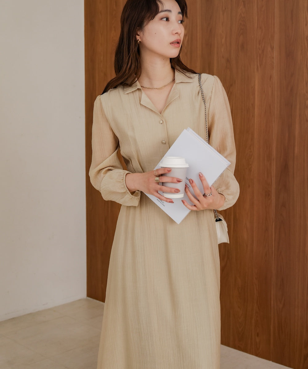 tailored covered button dress