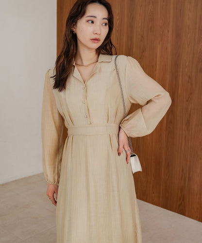 tailored covered button dress