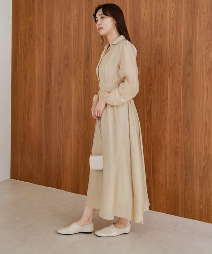 tailored covered button dress