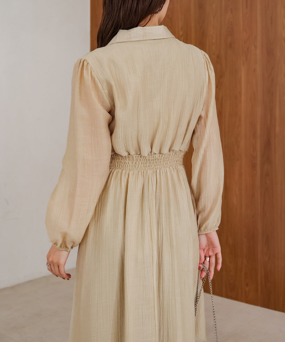 tailored covered button dress