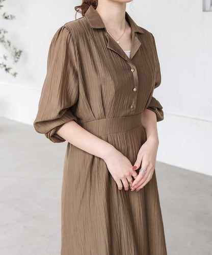 tailored covered button dress