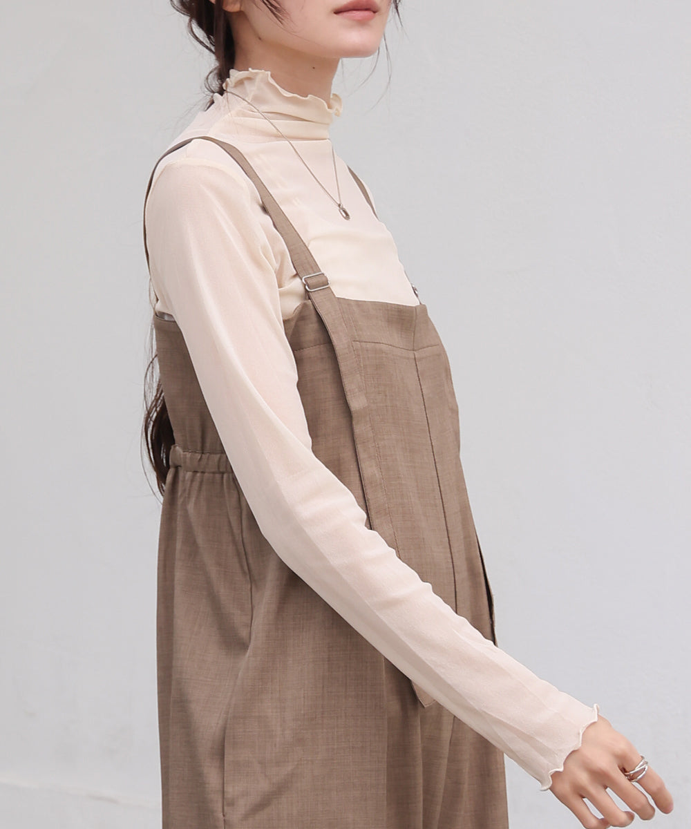 シアーハイネックメロートップス