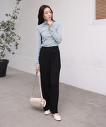 シアーハイネックメロートップス