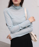 シアーハイネックメロートップス