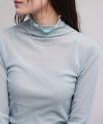 シアーハイネックメロートップス