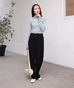 シアーハイネックメロートップス