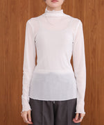 シアーハイネックメロートップス