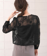 花柄レースブラウス