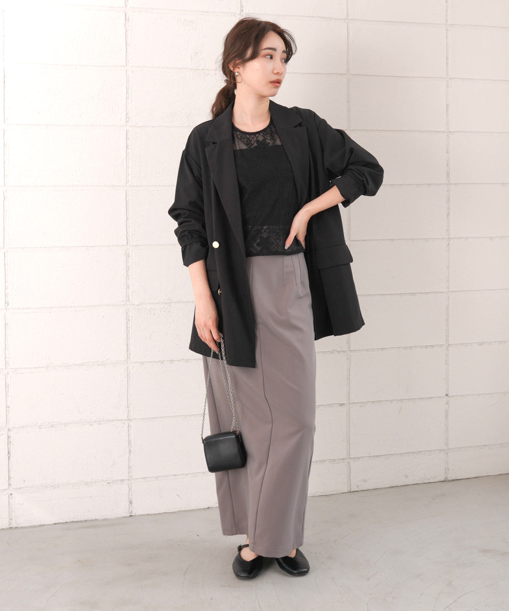 花柄レースブラウス