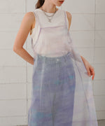 ニュアンス柄シアーキャミワンピース