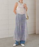 ニュアンス柄シアーキャミワンピース