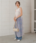 ニュアンス柄シアーキャミワンピース