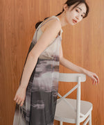 ニュアンス柄シアーキャミワンピース