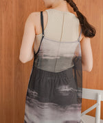 ニュアンス柄シアーキャミワンピース