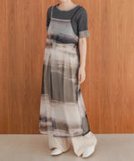 ニュアンス柄シアーキャミワンピース