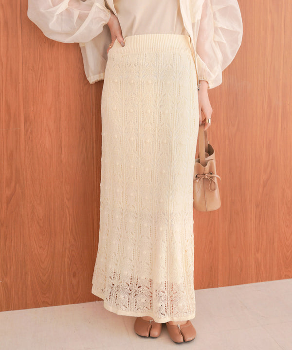 クロシェ編みスカート