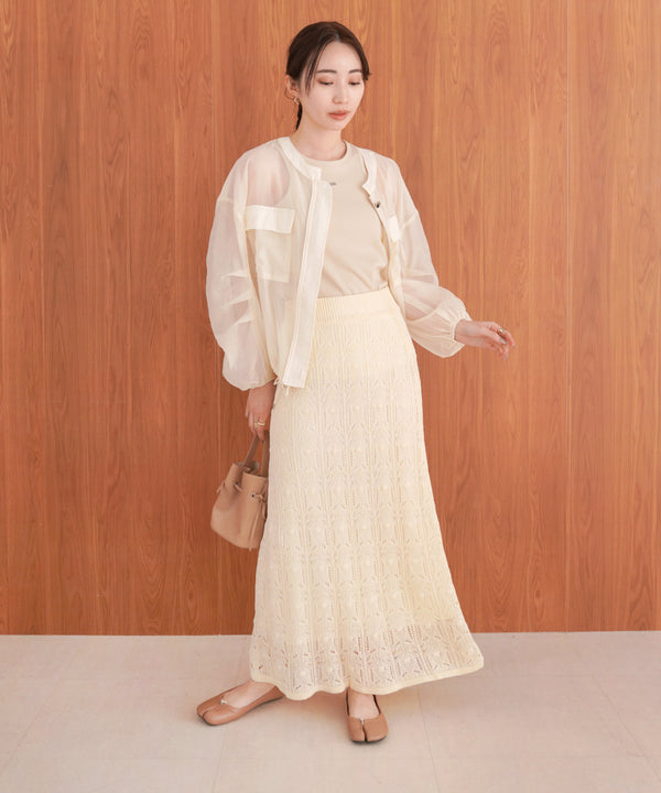 クロシェ編みスカート