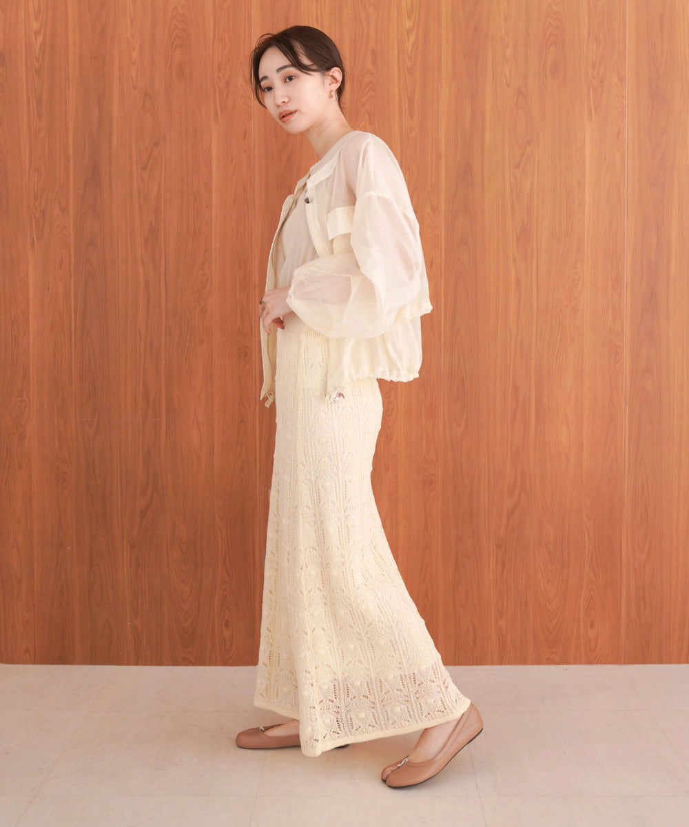 クロシェ編みスカート