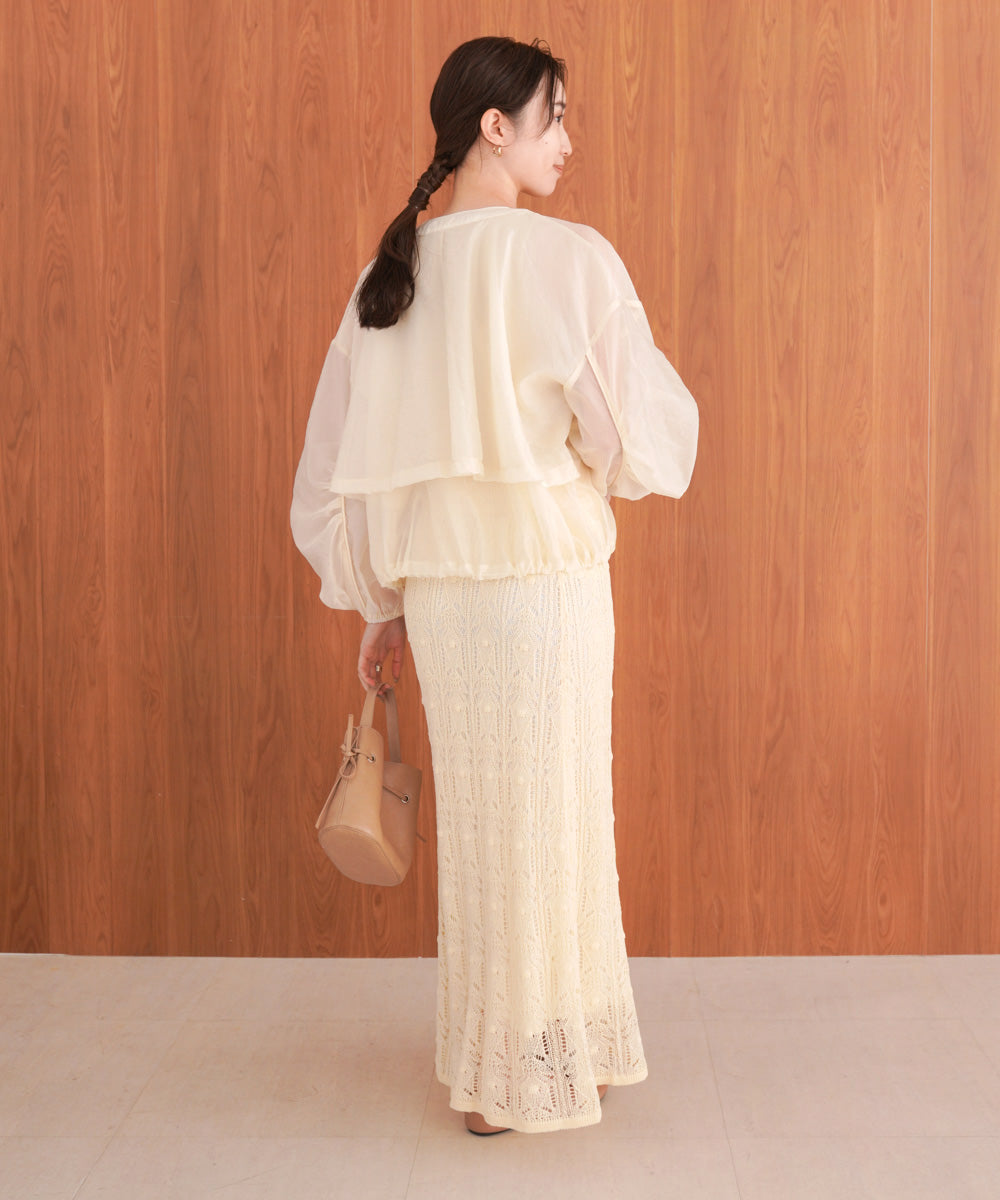 クロシェ編みスカート