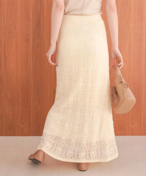 クロシェ編みスカート