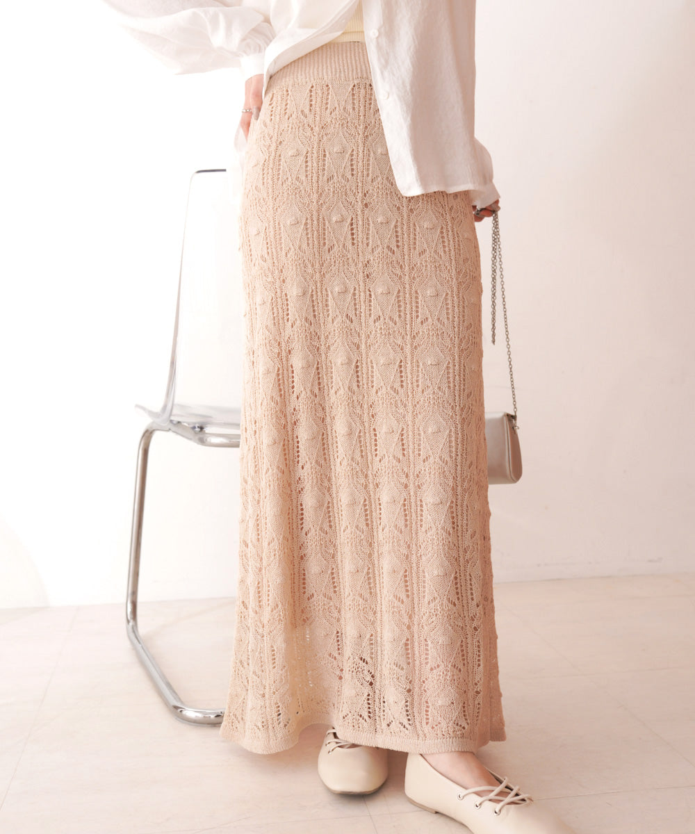 クロシェ編みスカート
