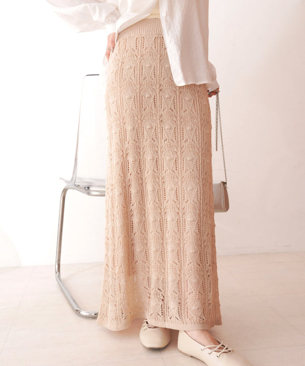 クロシェ編みスカート
