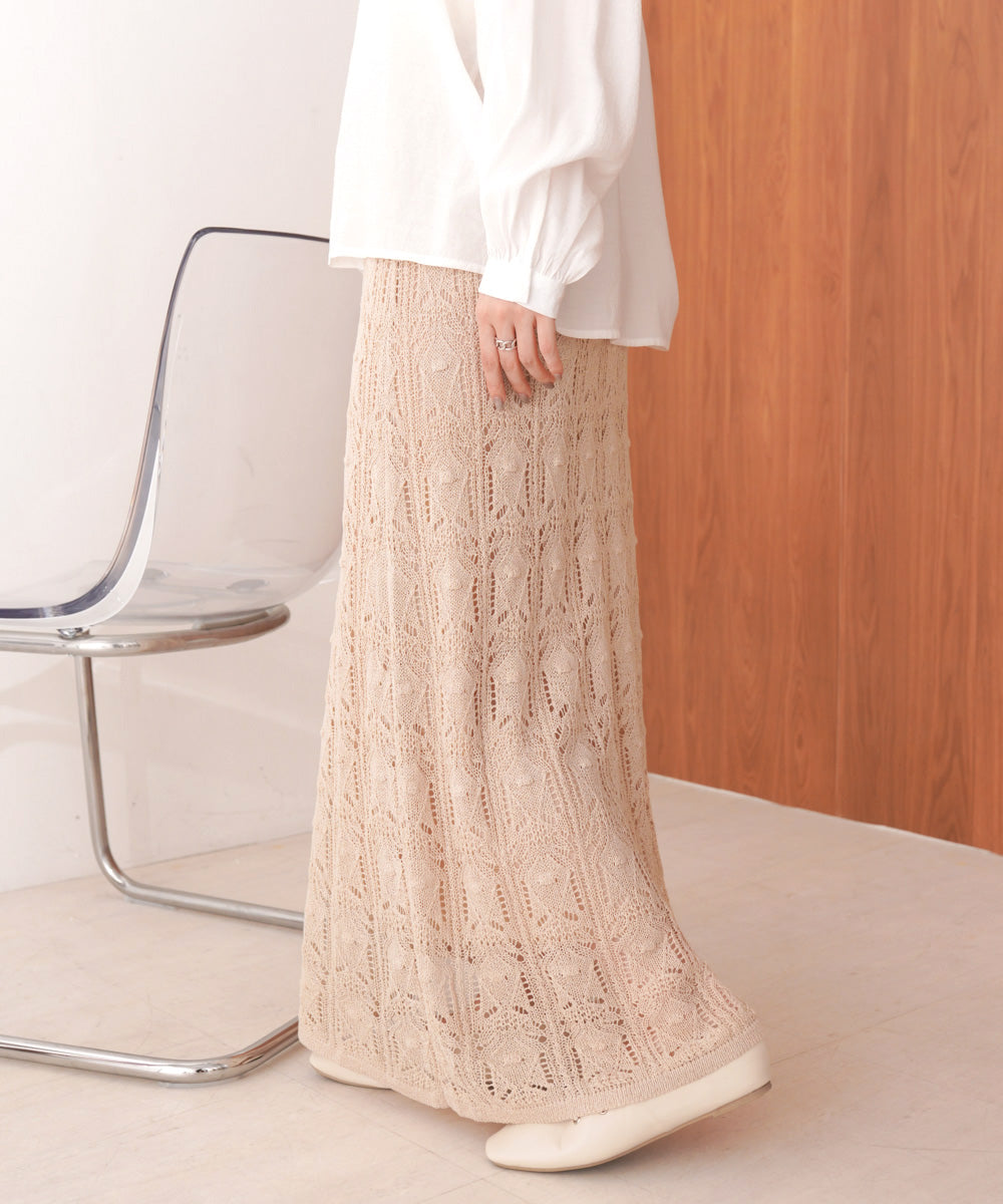 クロシェ編みスカート