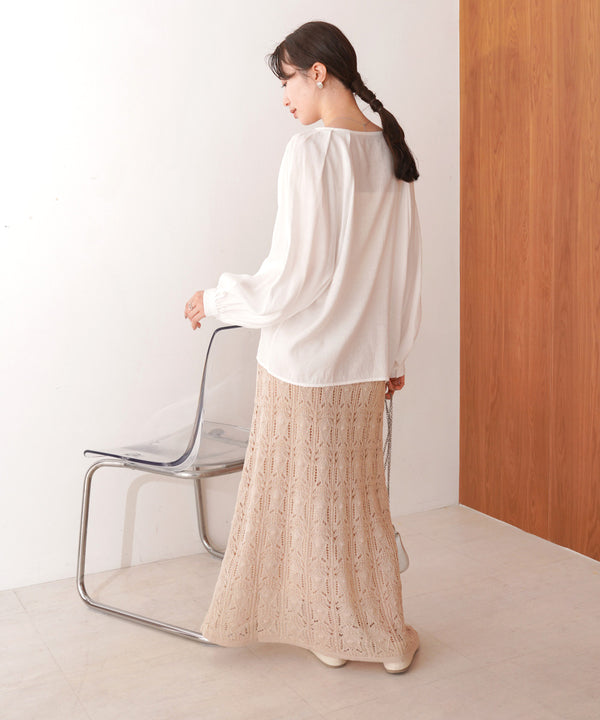 クロシェ編みスカート