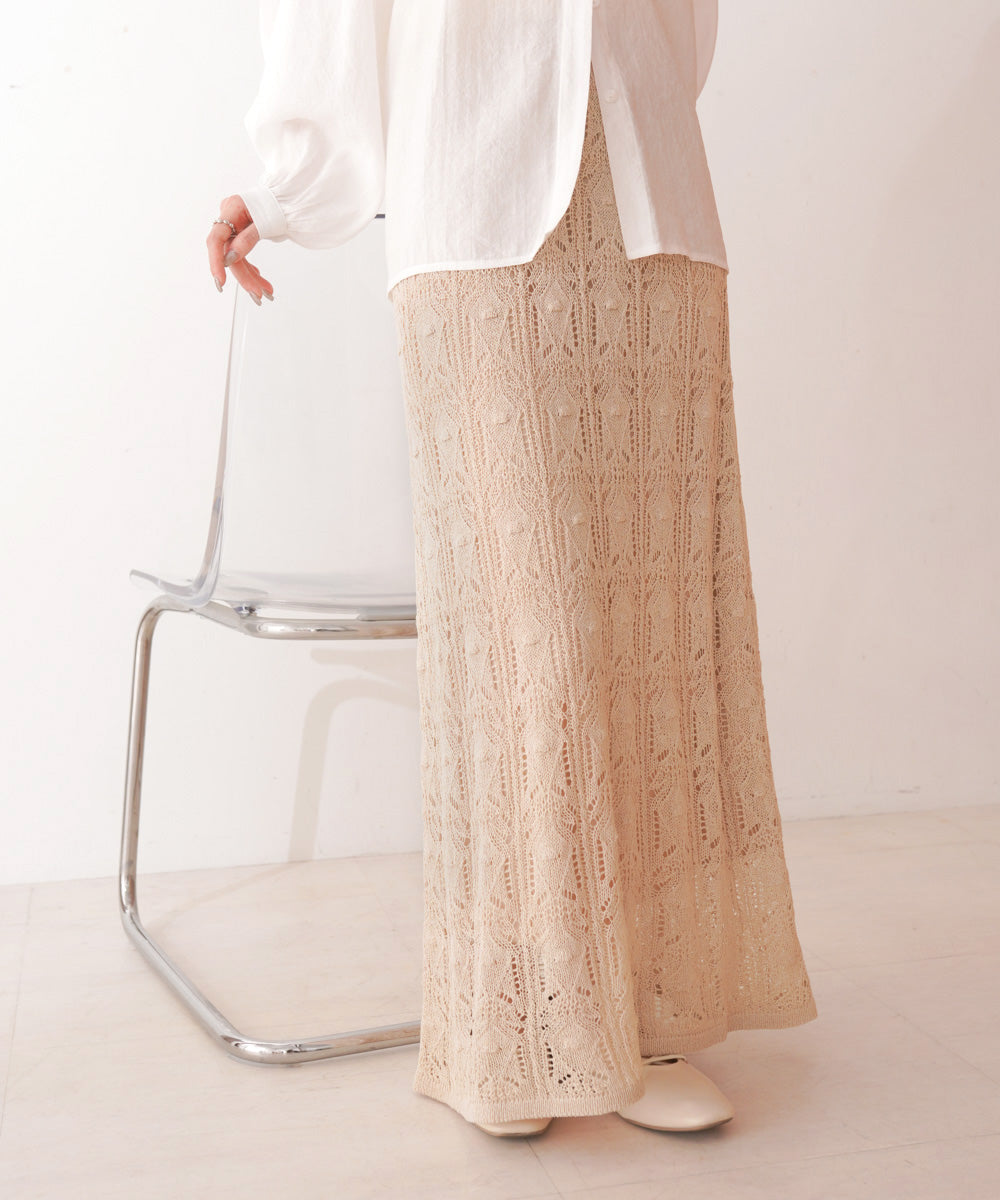 クロシェ編みスカート