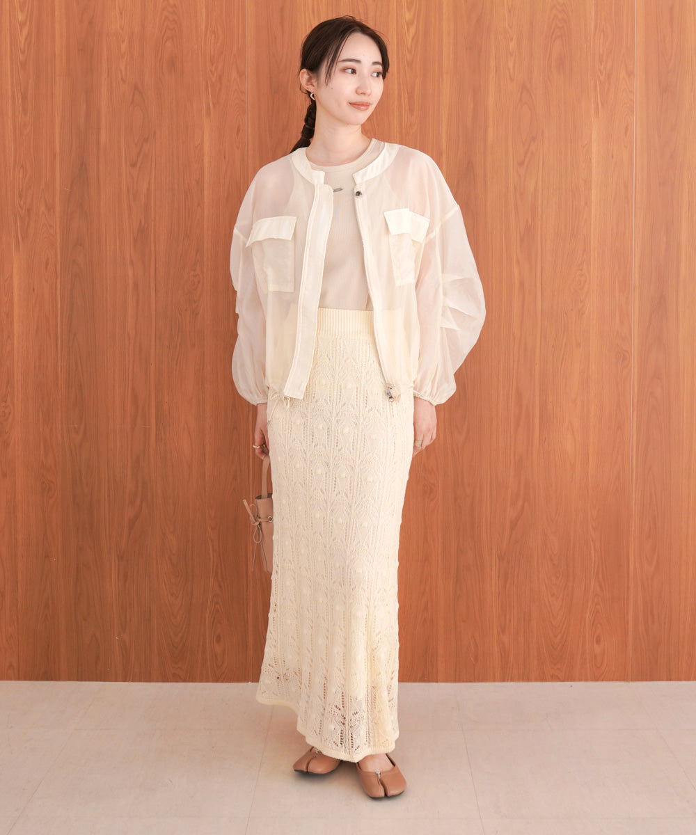 クロシェ編みスカート