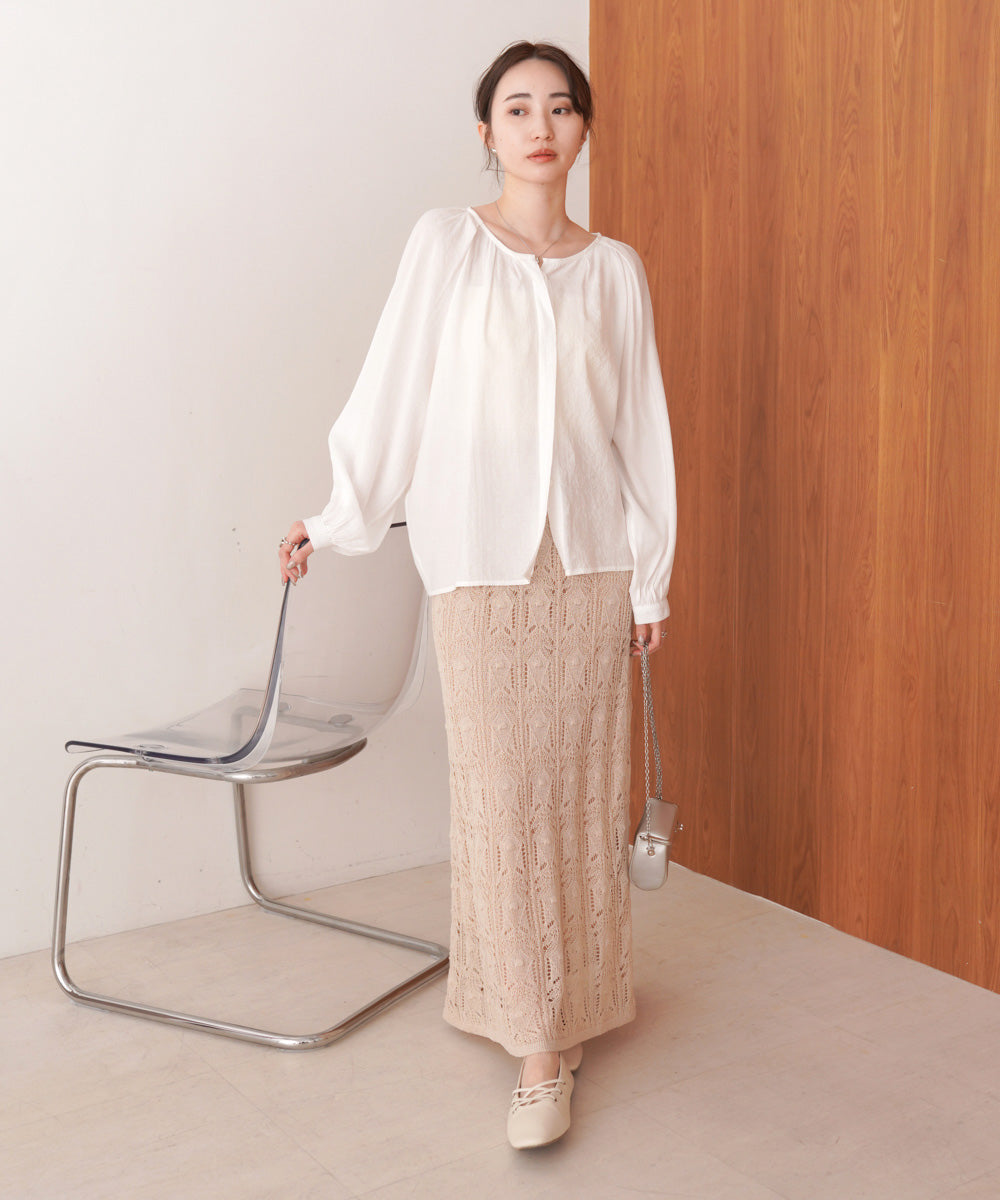 クロシェ編みスカート