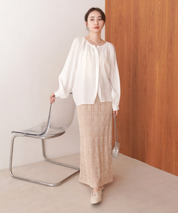 クロシェ編みスカート