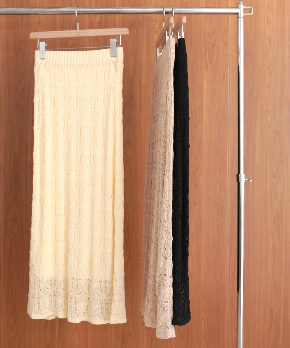 クロシェ編みスカート