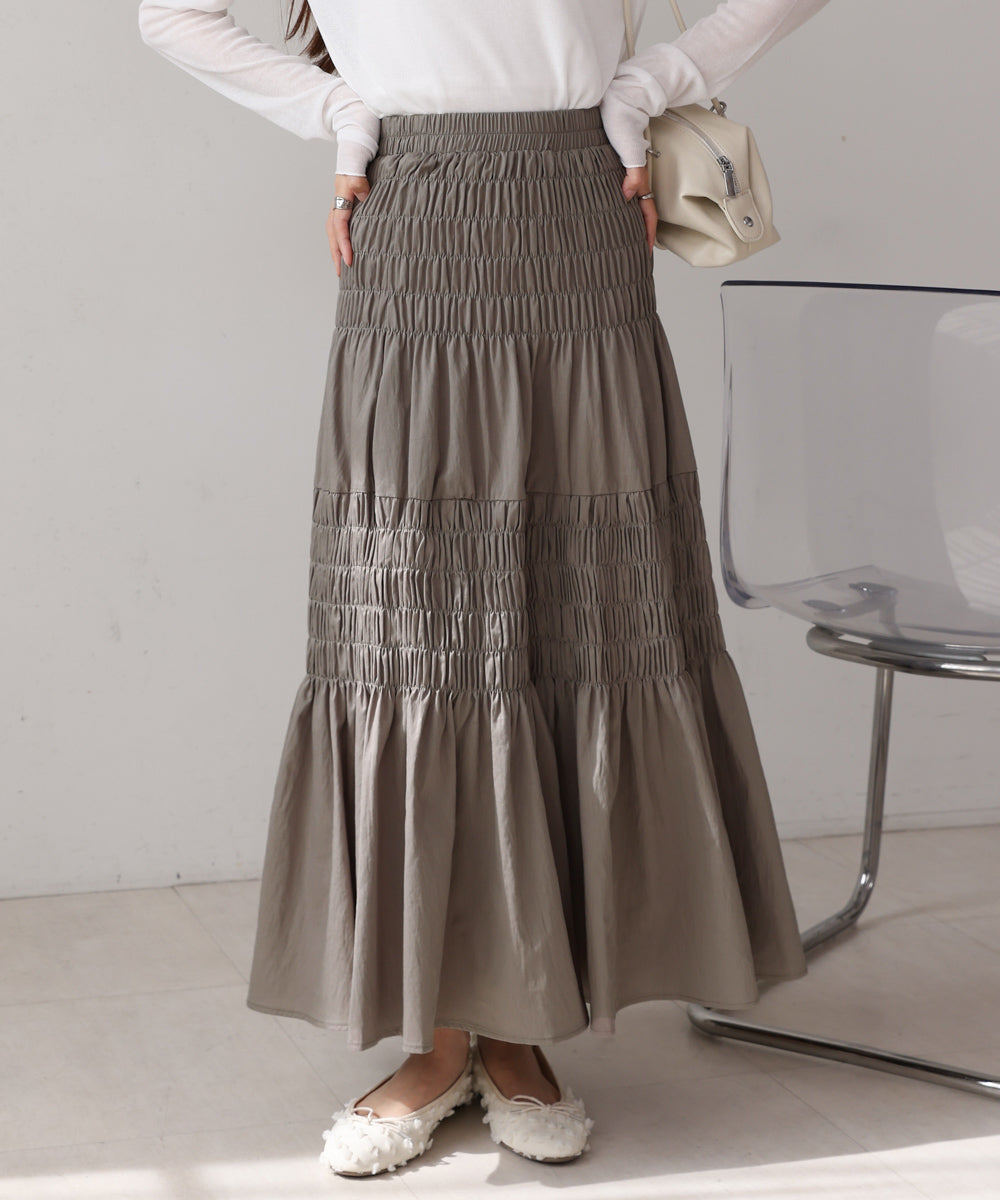 コットンギャザースカート