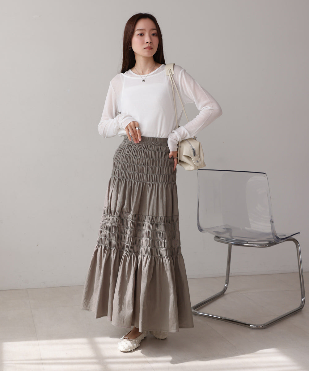 コットンギャザースカート