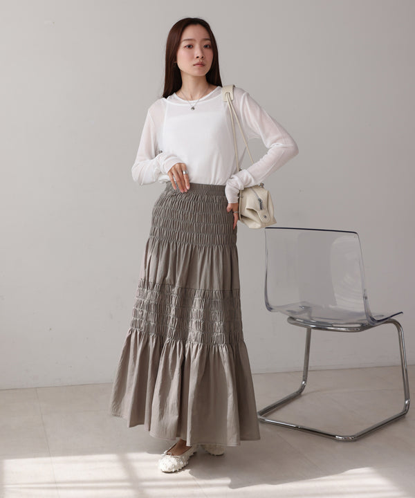 コットンギャザースカート