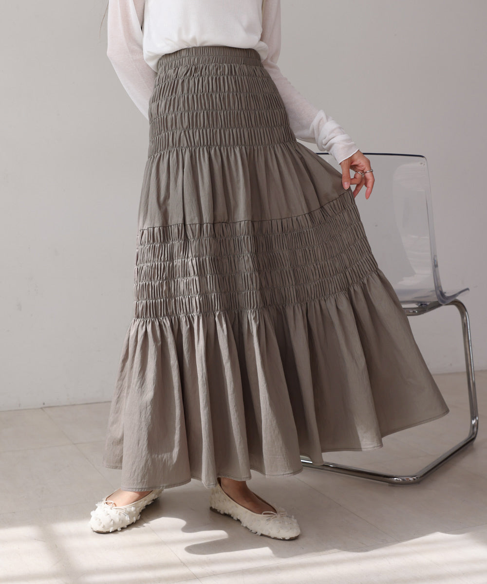 コットンギャザースカート