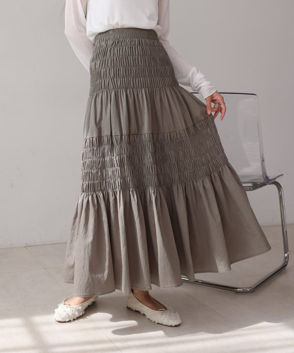 コットンギャザースカート