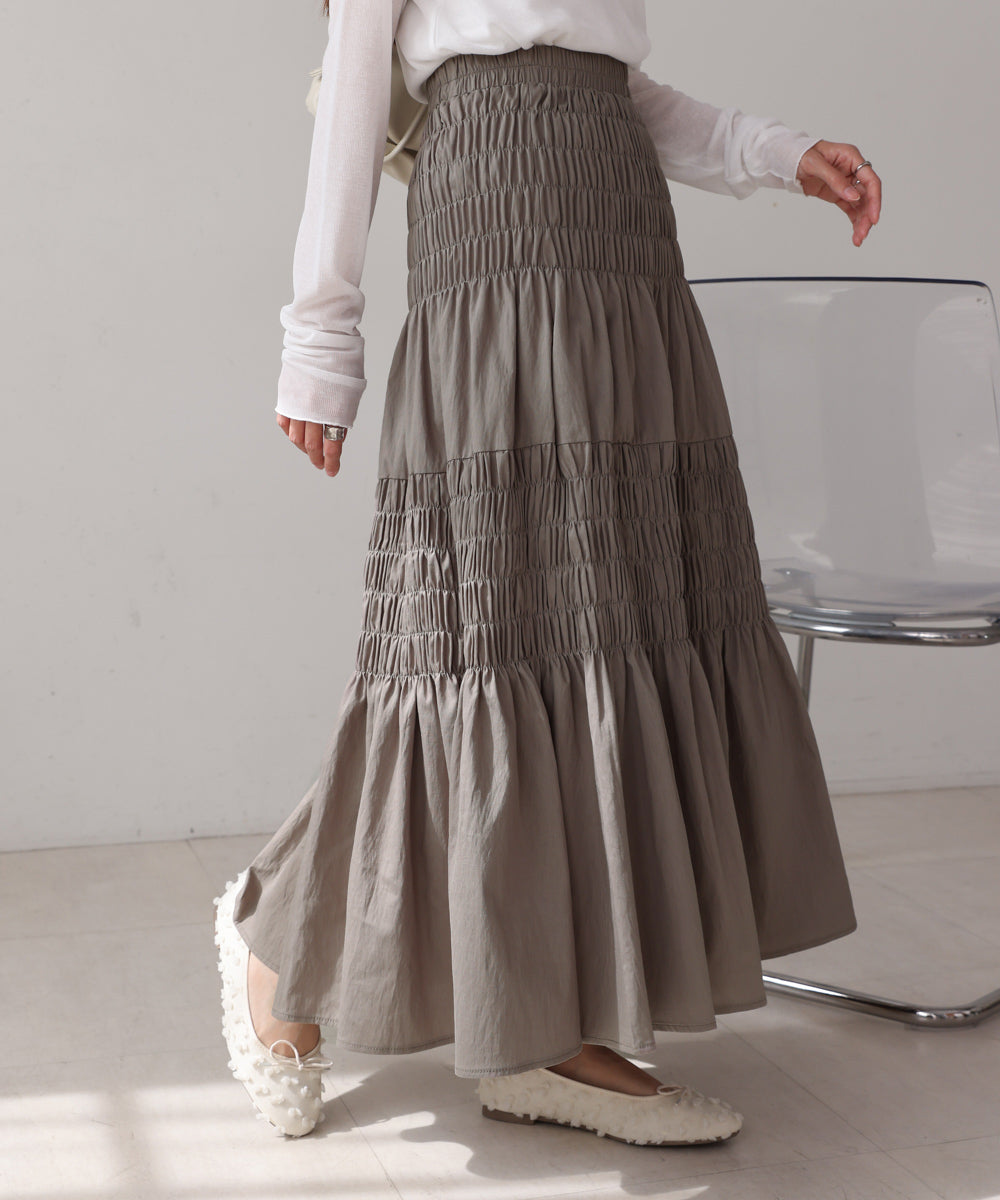 コットンギャザースカート