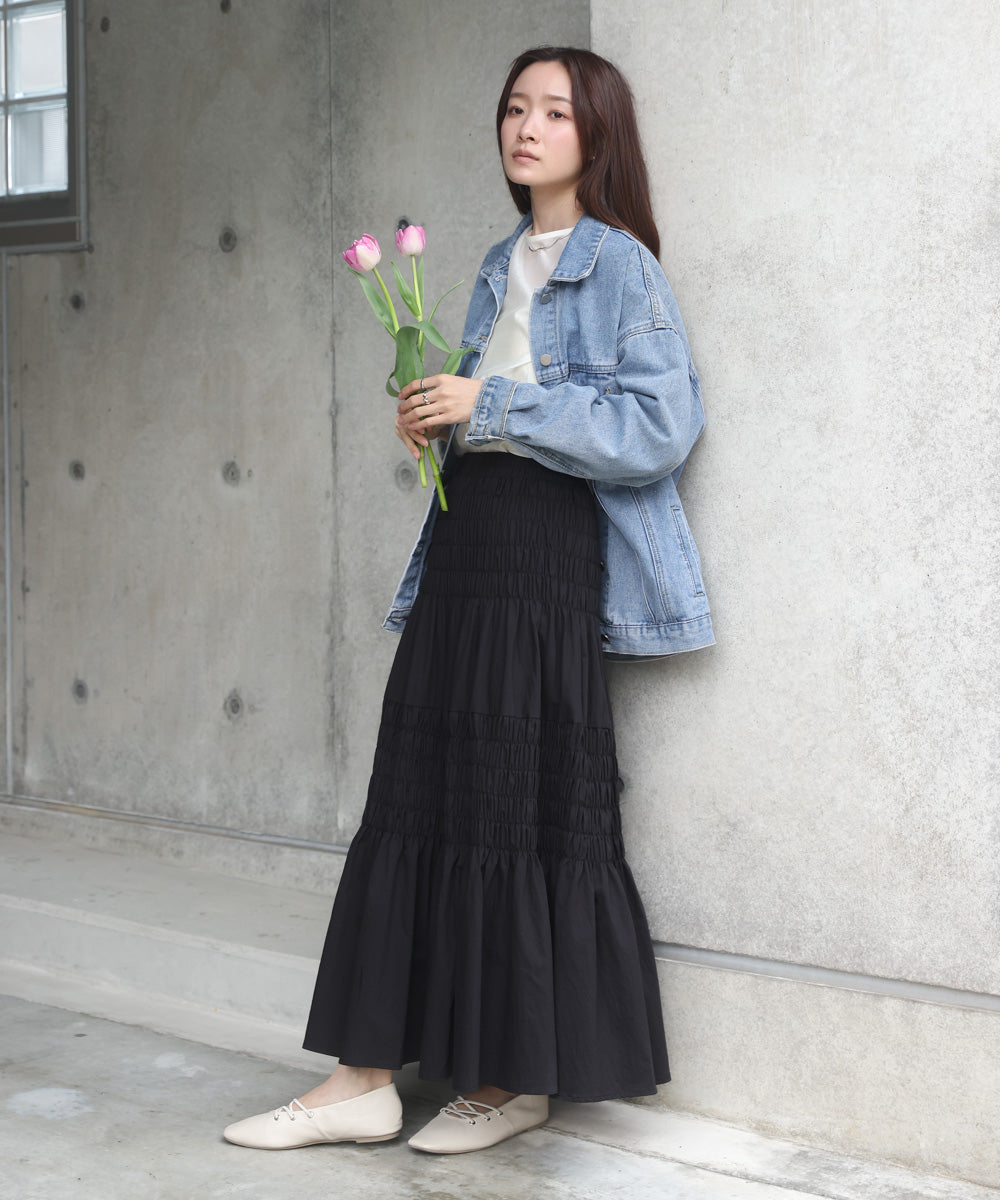 コットンギャザースカート