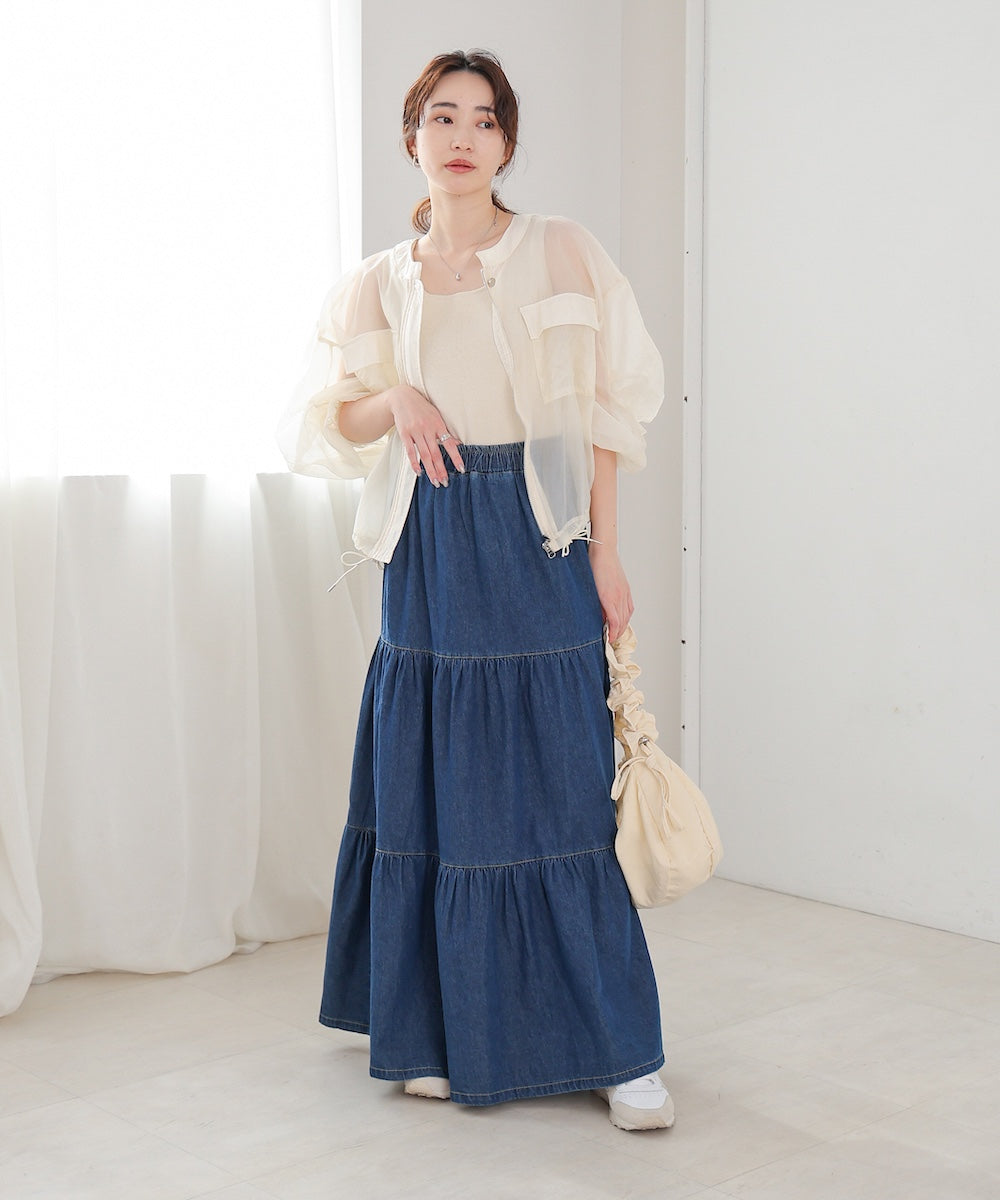 デニムティアードスカート