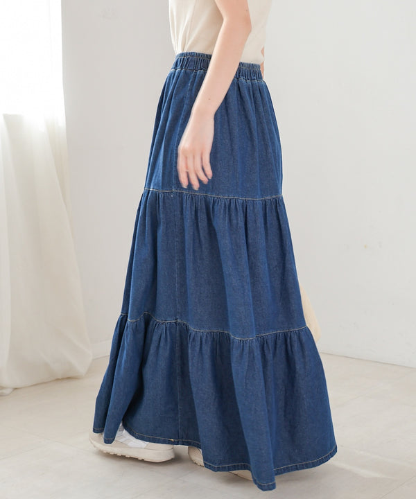 デニムティアードスカート