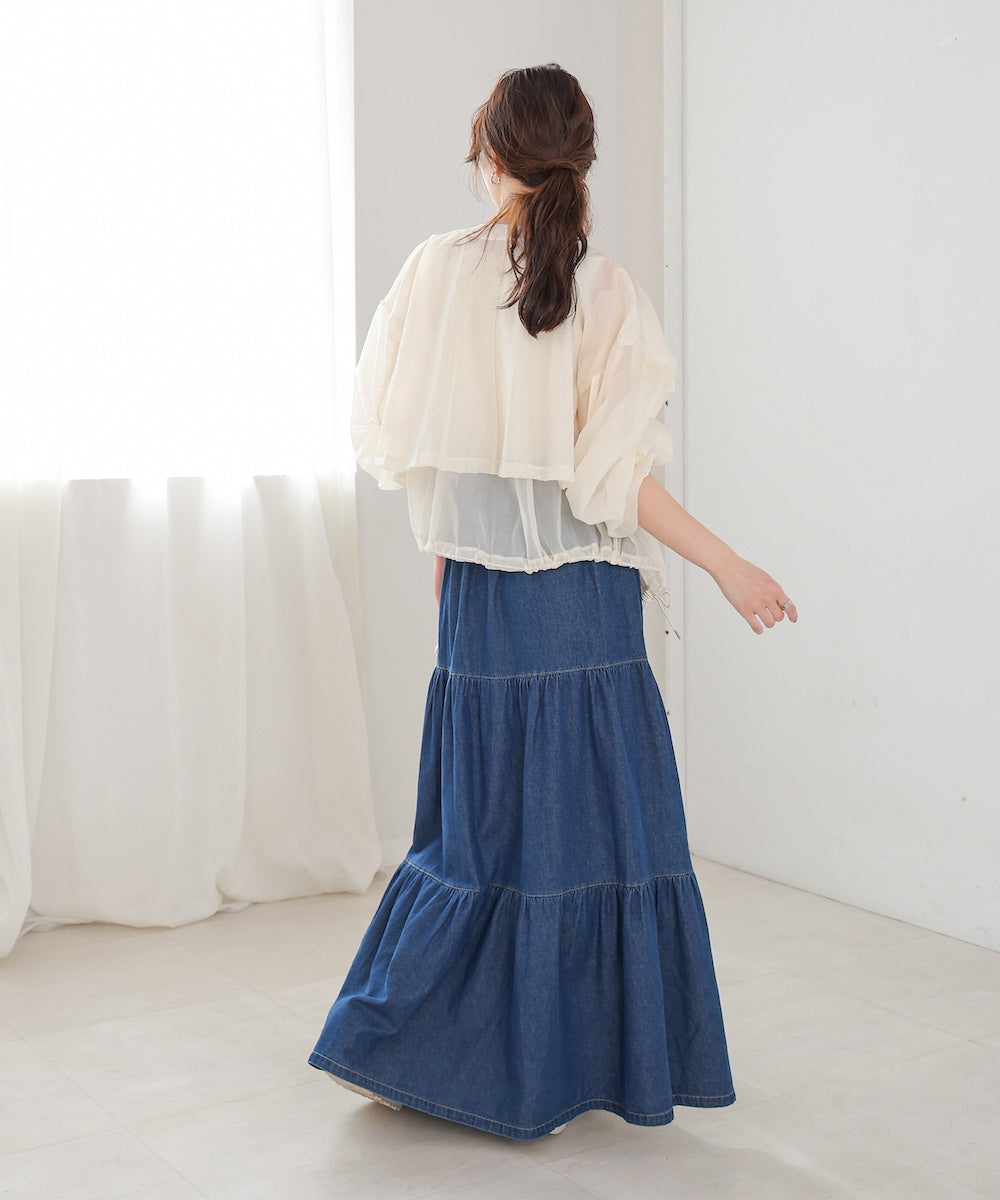 デニムティアードスカート