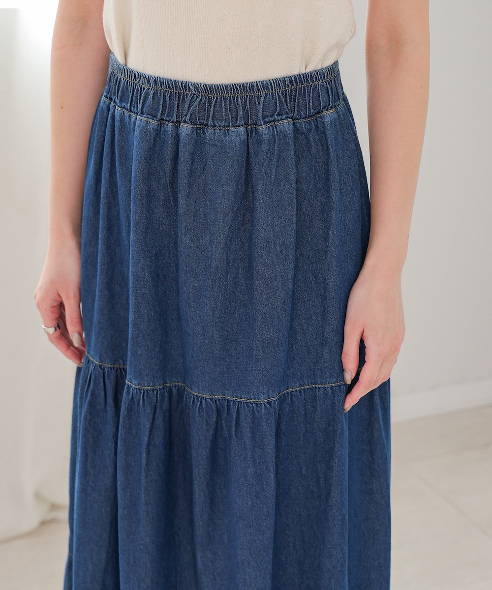 デニムティアードスカート