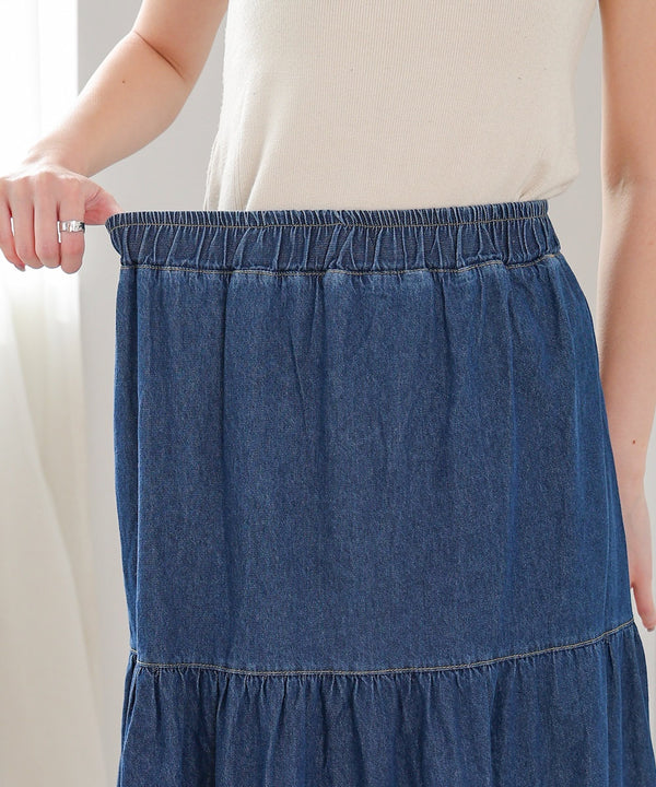 デニムティアードスカート