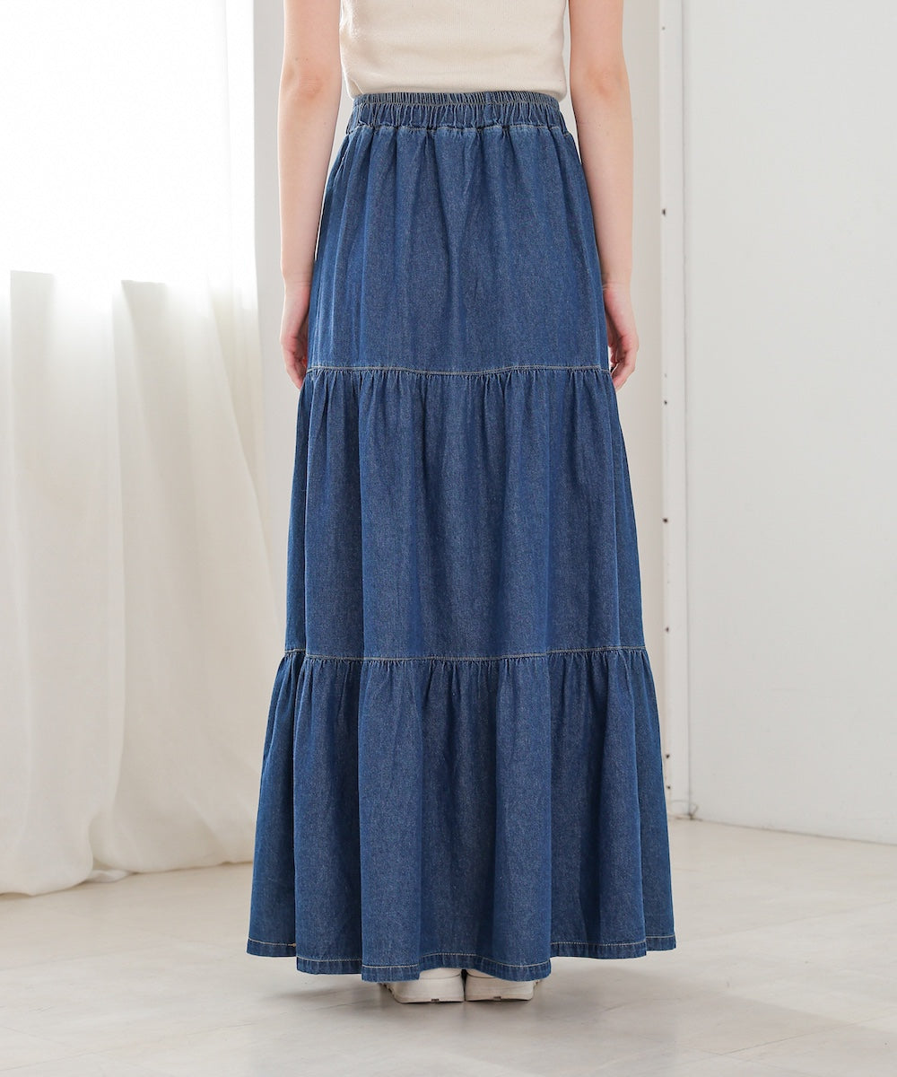 デニムティアードスカート