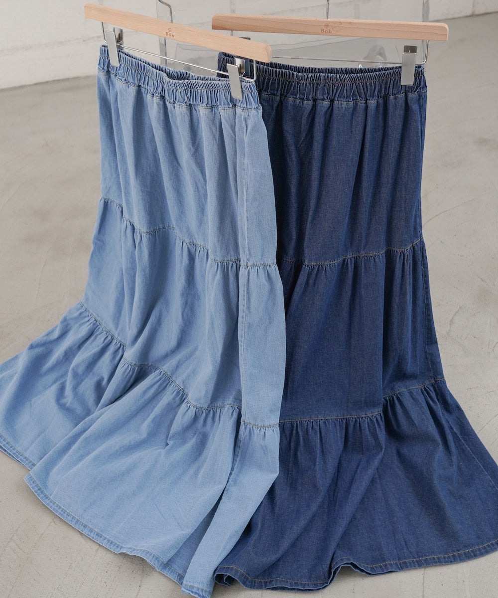 デニムティアードスカート